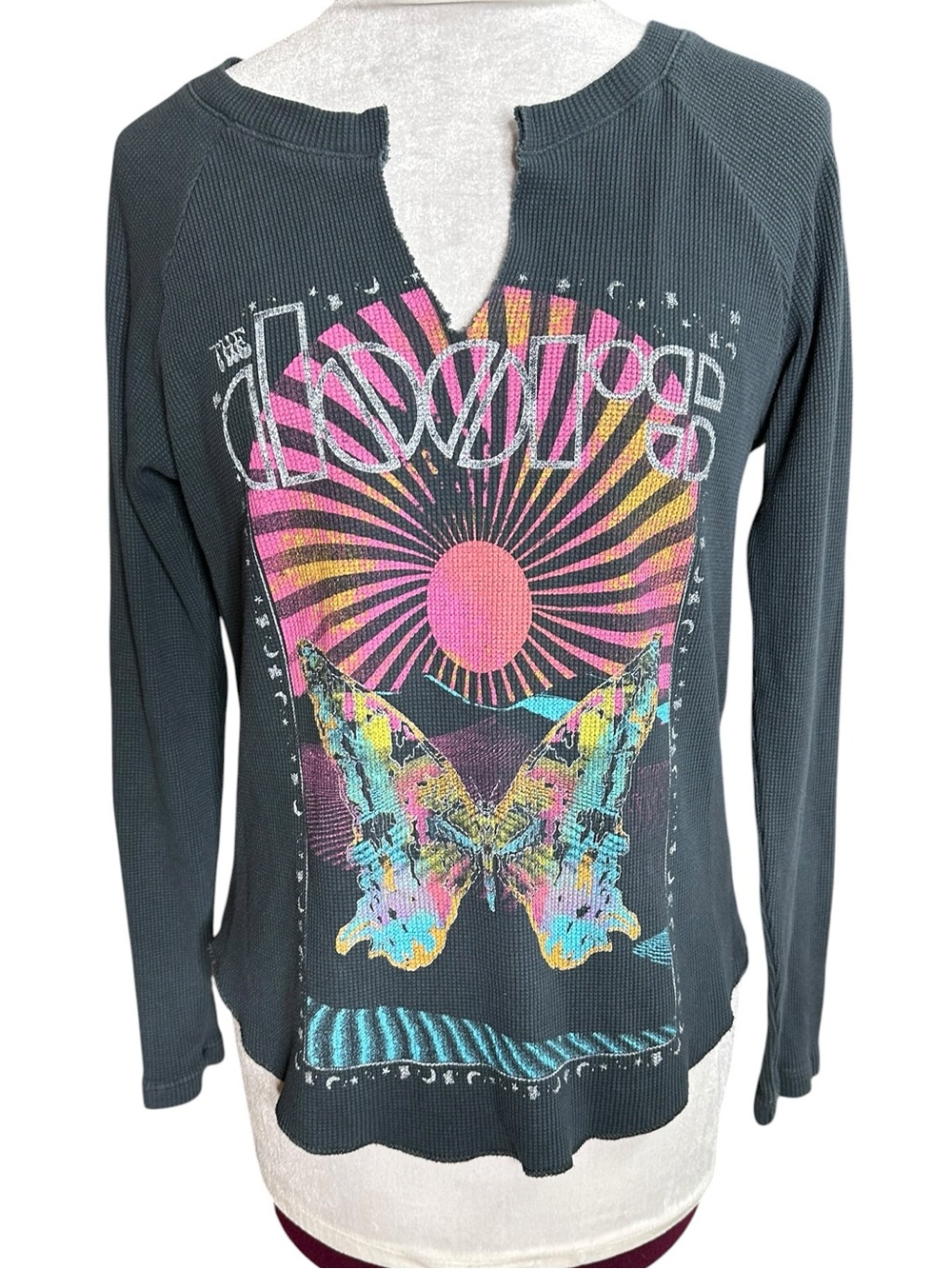 Daydreamer for Free People Doors Butterfly Poster Thermal Tee Long Sleeve. XS